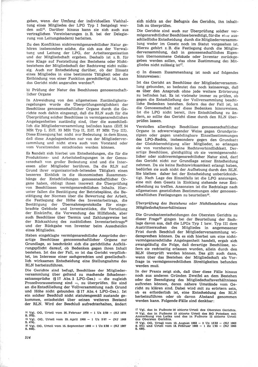 Neue Justiz (NJ), Zeitschrift für Recht und Rechtswissenschaft [Deutsche Demokratische Republik (DDR)], 24. Jahrgang 1970, Seite 514 (NJ DDR 1970, S. 514)