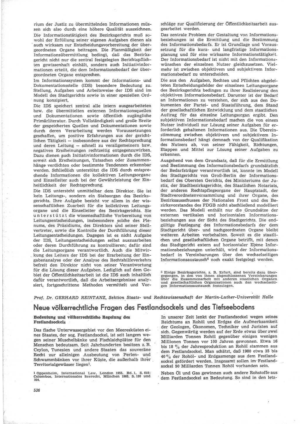Neue Justiz (NJ), Zeitschrift für Recht und Rechtswissenschaft [Deutsche Demokratische Republik (DDR)], 24. Jahrgang 1970, Seite 536 (NJ DDR 1970, S. 536)