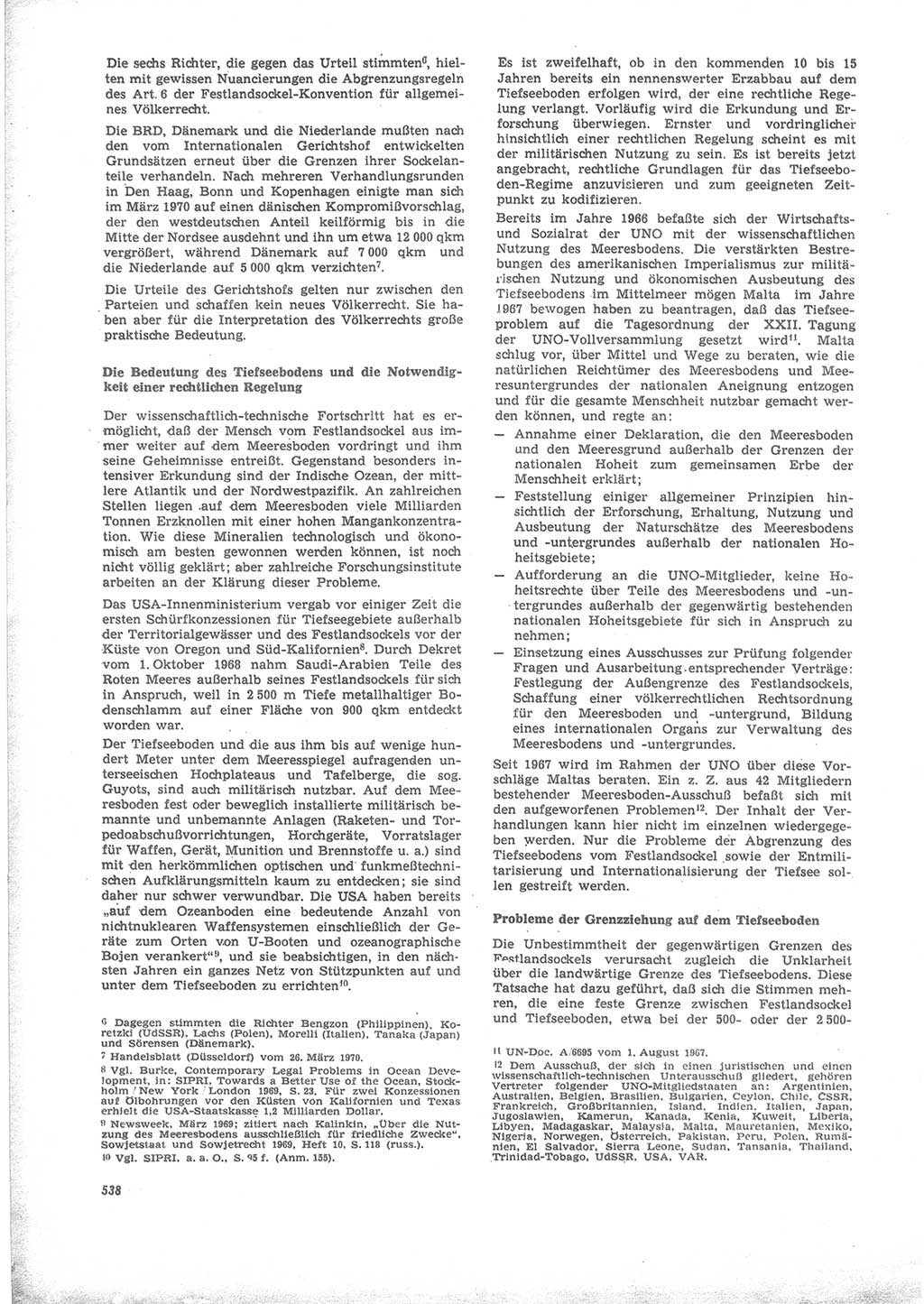 Neue Justiz (NJ), Zeitschrift für Recht und Rechtswissenschaft [Deutsche Demokratische Republik (DDR)], 24. Jahrgang 1970, Seite 538 (NJ DDR 1970, S. 538)
