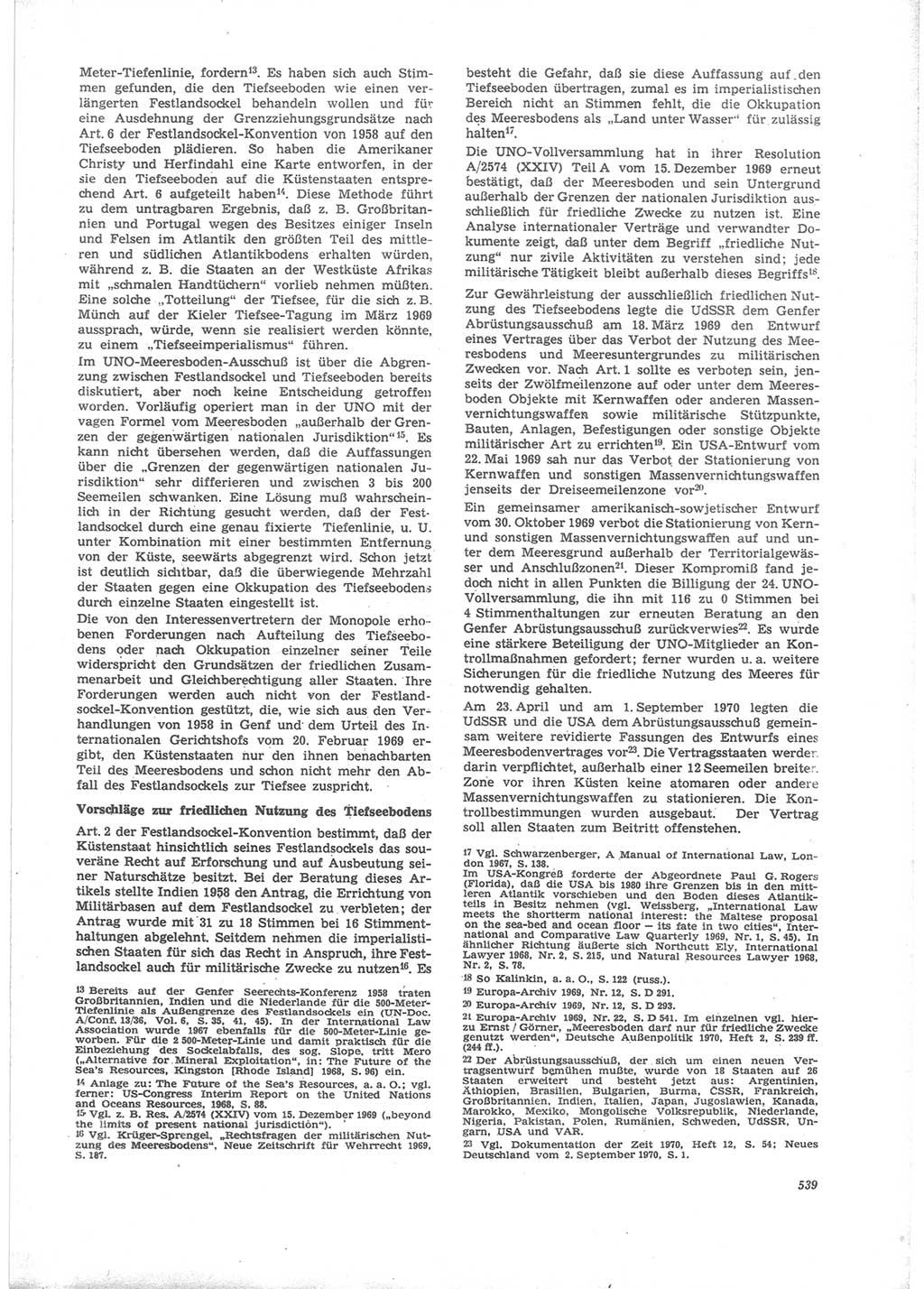 Neue Justiz (NJ), Zeitschrift für Recht und Rechtswissenschaft [Deutsche Demokratische Republik (DDR)], 24. Jahrgang 1970, Seite 539 (NJ DDR 1970, S. 539)