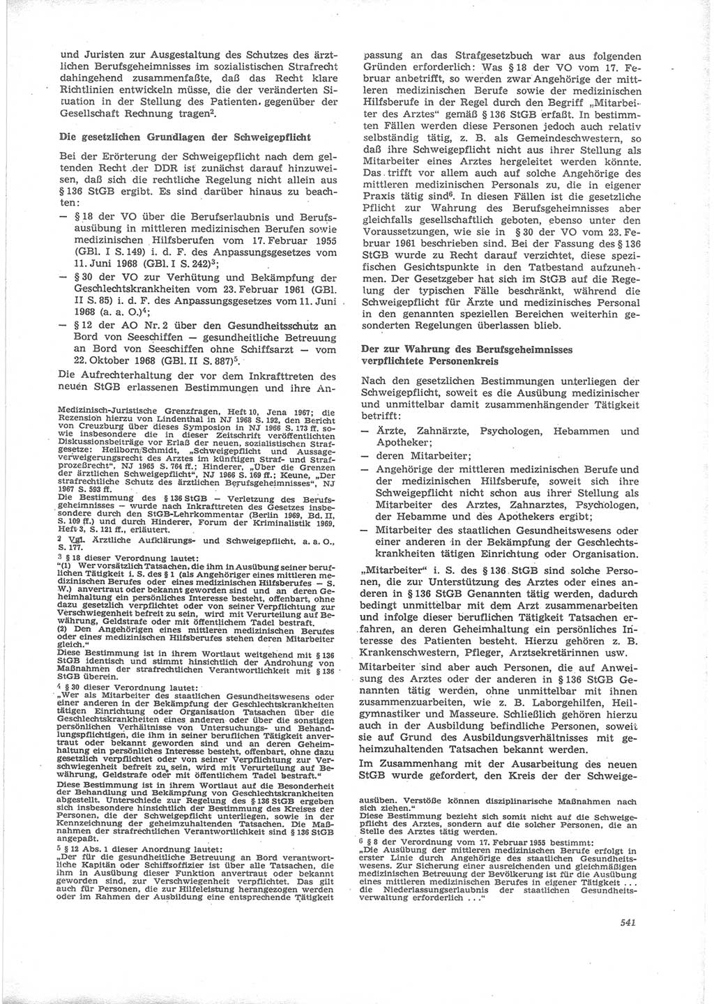 Neue Justiz (NJ), Zeitschrift für Recht und Rechtswissenschaft [Deutsche Demokratische Republik (DDR)], 24. Jahrgang 1970, Seite 541 (NJ DDR 1970, S. 541)