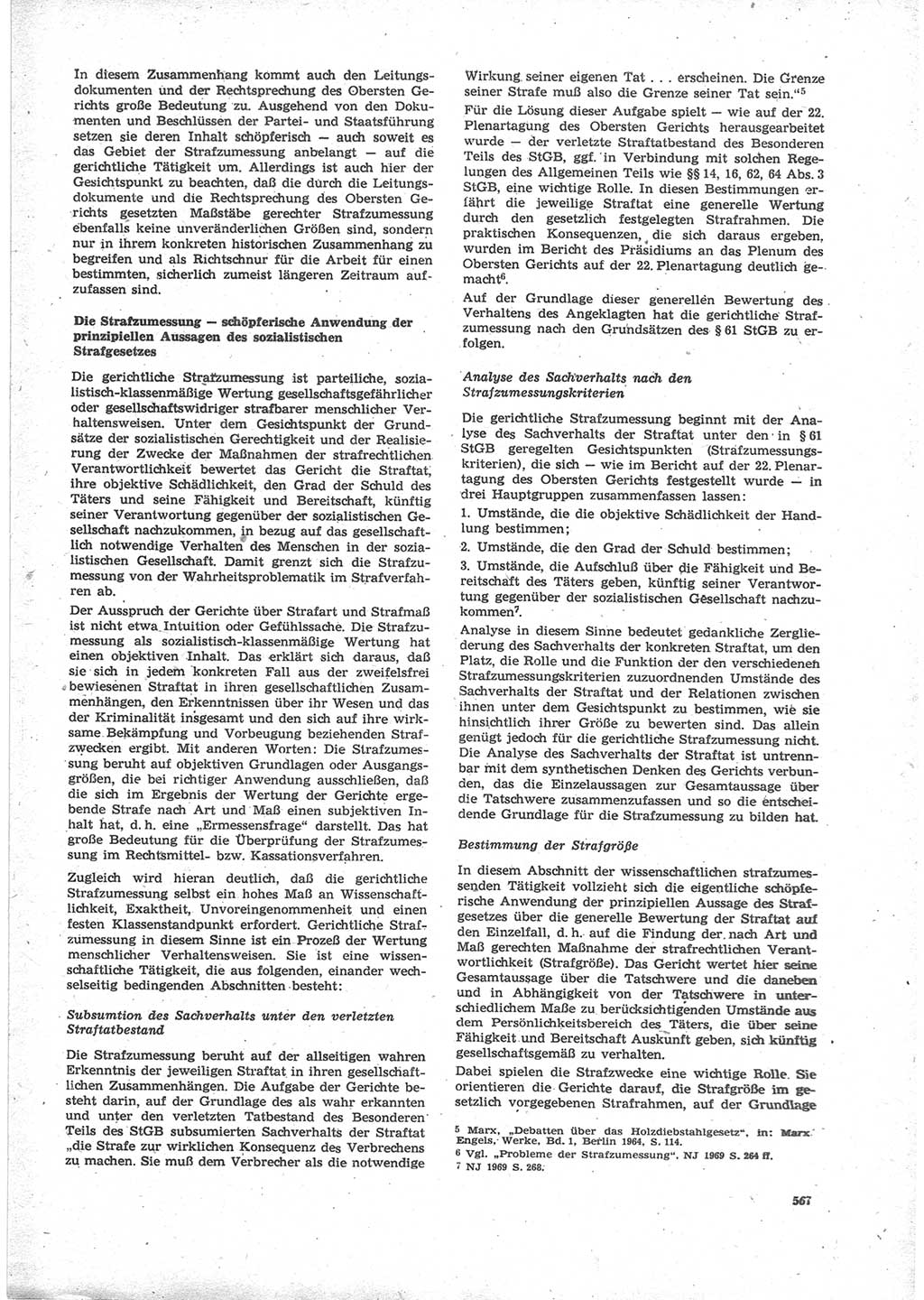 Neue Justiz (NJ), Zeitschrift für Recht und Rechtswissenschaft [Deutsche Demokratische Republik (DDR)], 24. Jahrgang 1970, Seite 567 (NJ DDR 1970, S. 567)