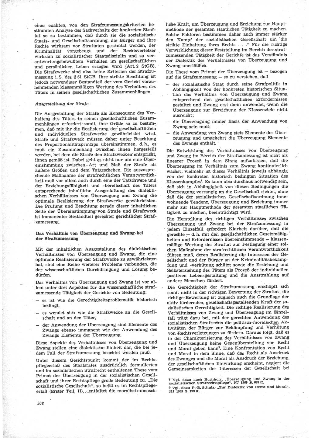 Neue Justiz (NJ), Zeitschrift für Recht und Rechtswissenschaft [Deutsche Demokratische Republik (DDR)], 24. Jahrgang 1970, Seite 568 (NJ DDR 1970, S. 568)