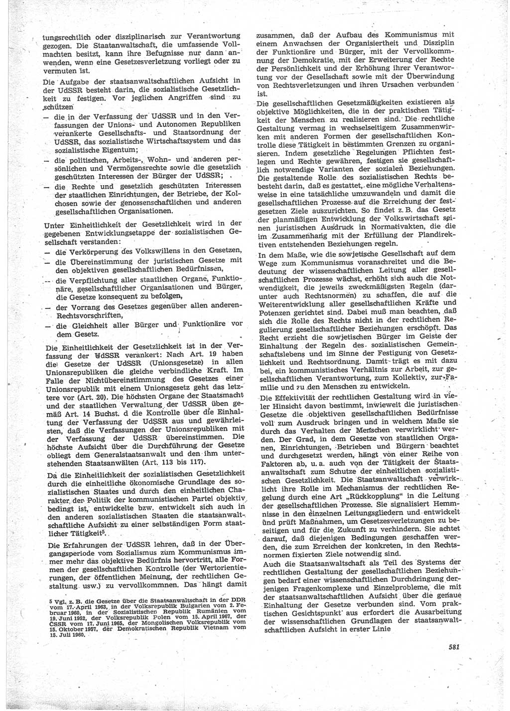 Neue Justiz (NJ), Zeitschrift für Recht und Rechtswissenschaft [Deutsche Demokratische Republik (DDR)], 24. Jahrgang 1970, Seite 581 (NJ DDR 1970, S. 581)