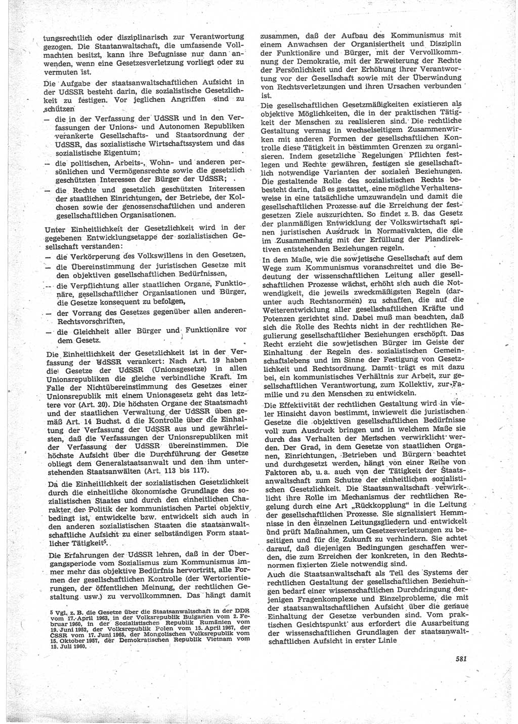 Neue Justiz (NJ), Zeitschrift für Recht und Rechtswissenschaft [Deutsche Demokratische Republik (DDR)], 24. Jahrgang 1970, Seite 581 (NJ DDR 1970, S. 581)