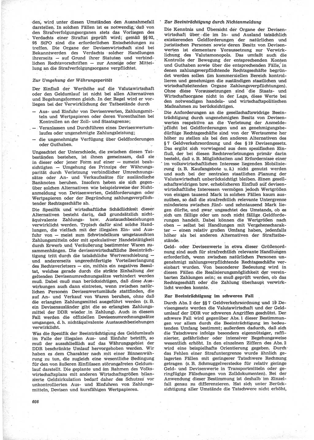 Neue Justiz (NJ), Zeitschrift für Recht und Rechtswissenschaft [Deutsche Demokratische Republik (DDR)], 24. Jahrgang 1970, Seite 608 (NJ DDR 1970, S. 608)