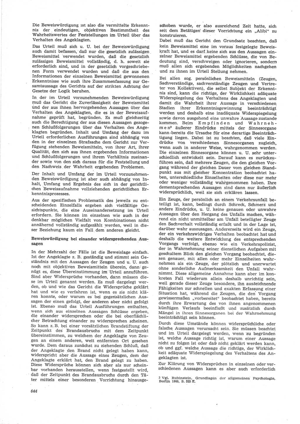 Neue Justiz (NJ), Zeitschrift für Recht und Rechtswissenschaft [Deutsche Demokratische Republik (DDR)], 24. Jahrgang 1970, Seite 644 (NJ DDR 1970, S. 644)