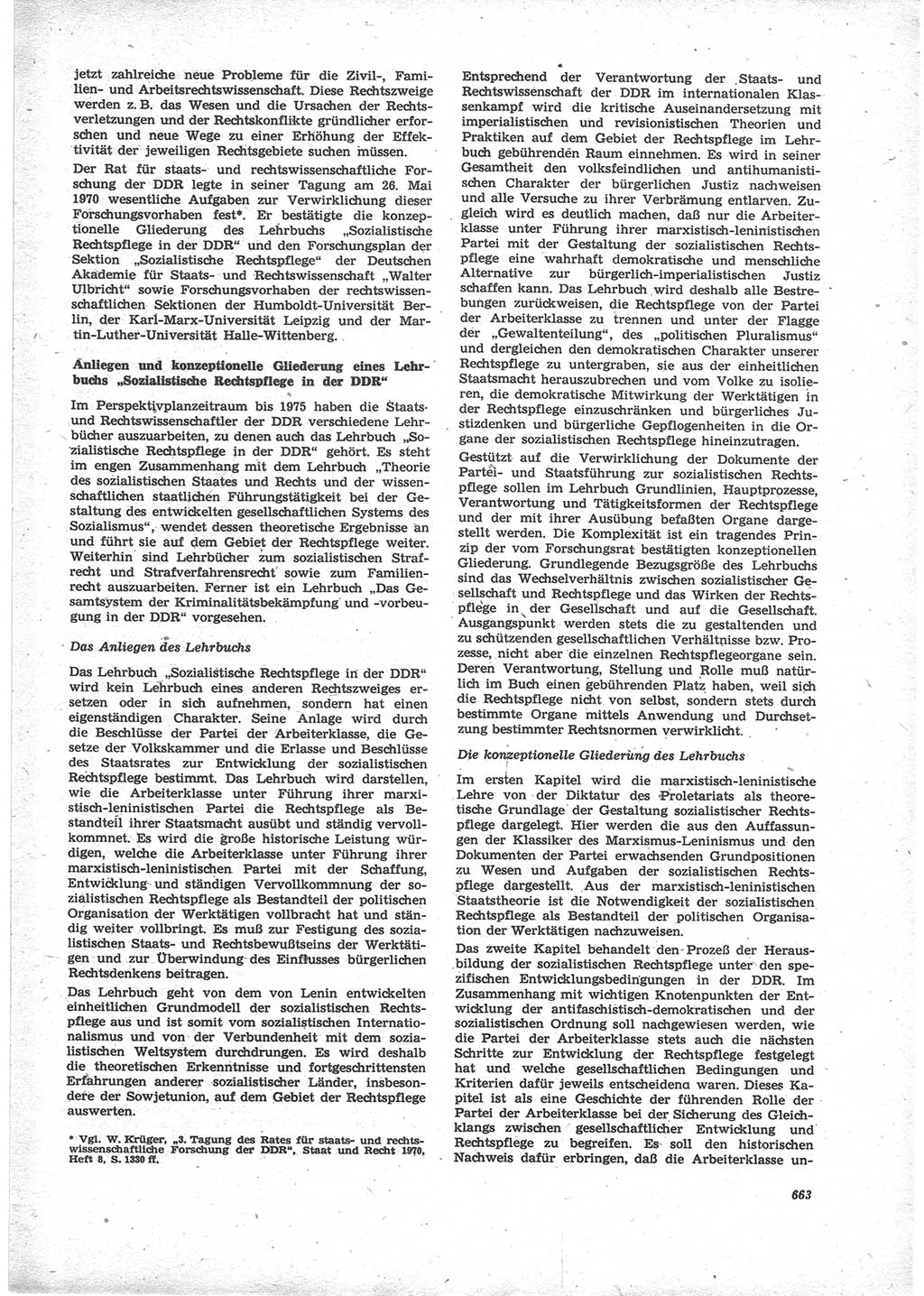 Neue Justiz (NJ), Zeitschrift für Recht und Rechtswissenschaft [Deutsche Demokratische Republik (DDR)], 24. Jahrgang 1970, Seite 663 (NJ DDR 1970, S. 663)