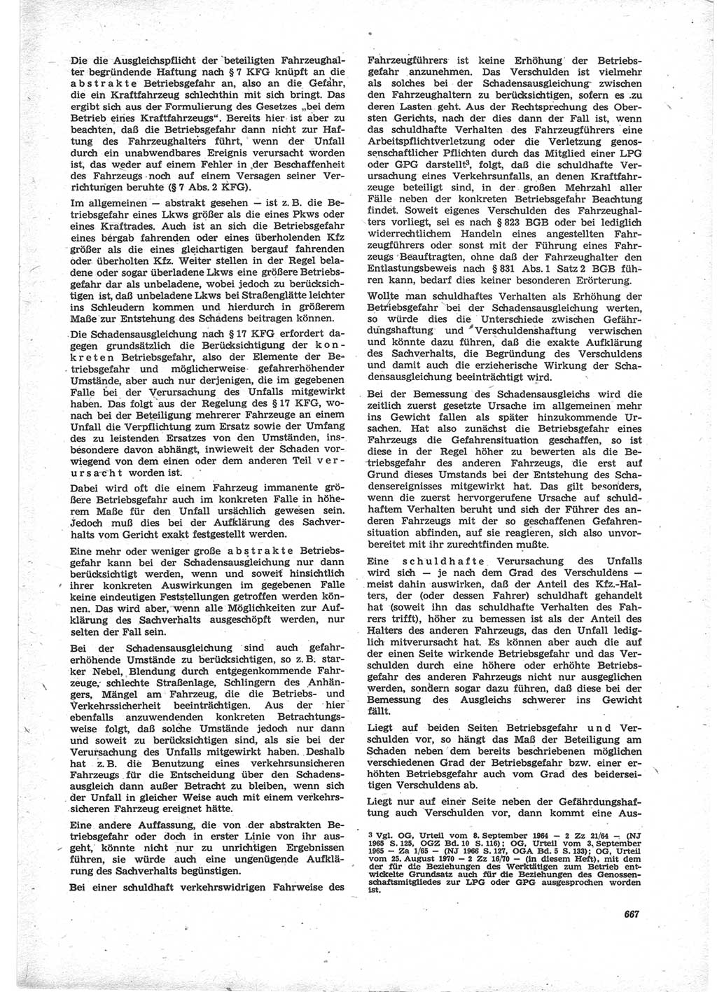 Neue Justiz (NJ), Zeitschrift für Recht und Rechtswissenschaft [Deutsche Demokratische Republik (DDR)], 24. Jahrgang 1970, Seite 667 (NJ DDR 1970, S. 667)
