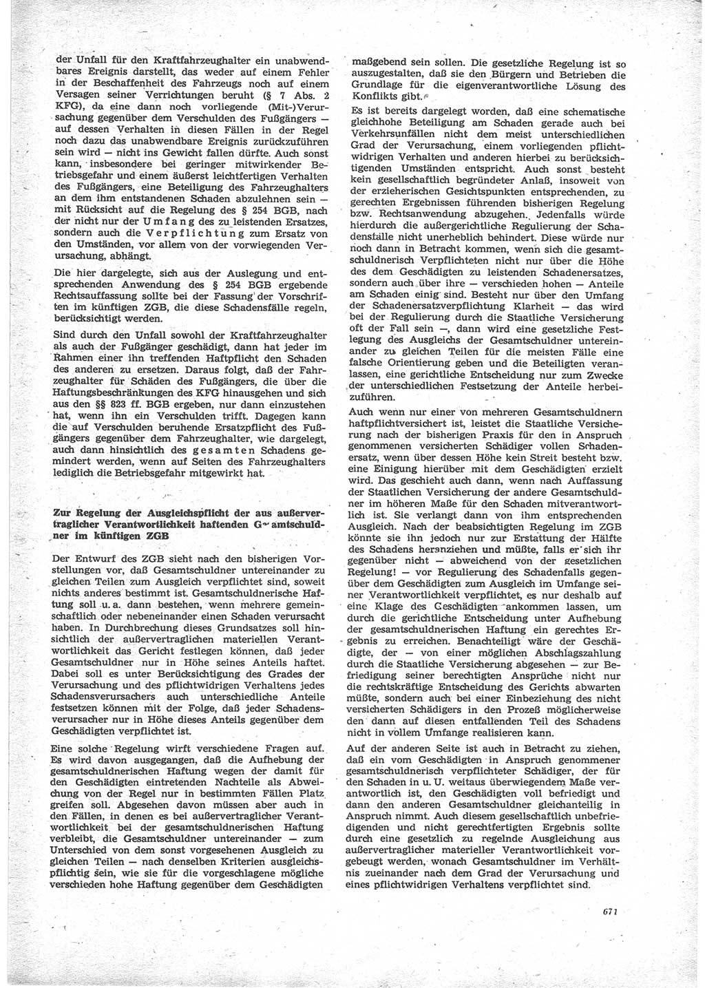 Neue Justiz (NJ), Zeitschrift für Recht und Rechtswissenschaft [Deutsche Demokratische Republik (DDR)], 24. Jahrgang 1970, Seite 671 (NJ DDR 1970, S. 671)