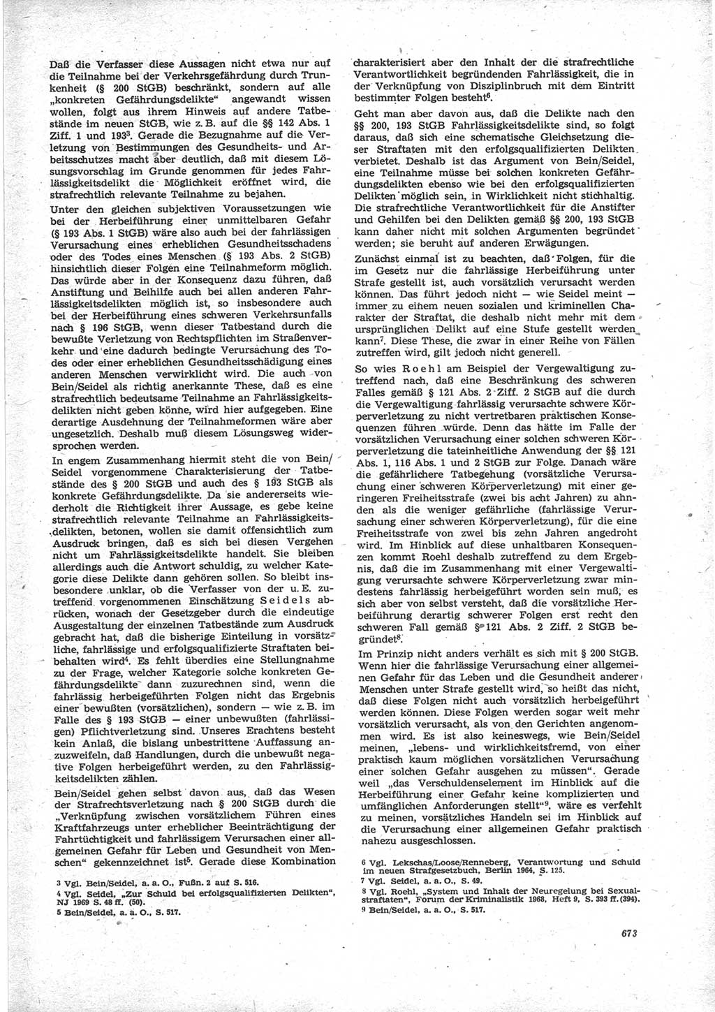 Neue Justiz (NJ), Zeitschrift für Recht und Rechtswissenschaft [Deutsche Demokratische Republik (DDR)], 24. Jahrgang 1970, Seite 673 (NJ DDR 1970, S. 673)