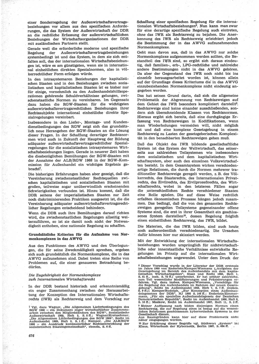 Neue Justiz (NJ), Zeitschrift für Recht und Rechtswissenschaft [Deutsche Demokratische Republik (DDR)], 24. Jahrgang 1970, Seite 676 (NJ DDR 1970, S. 676)