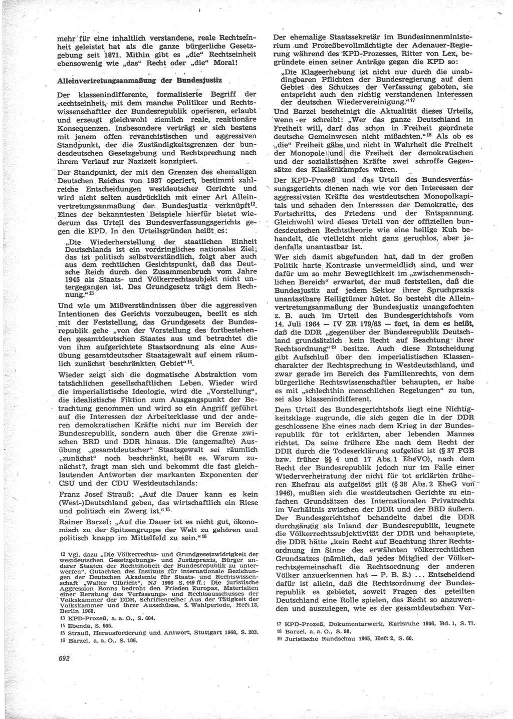 Neue Justiz (NJ), Zeitschrift für Recht und Rechtswissenschaft [Deutsche Demokratische Republik (DDR)], 24. Jahrgang 1970, Seite 692 (NJ DDR 1970, S. 692)