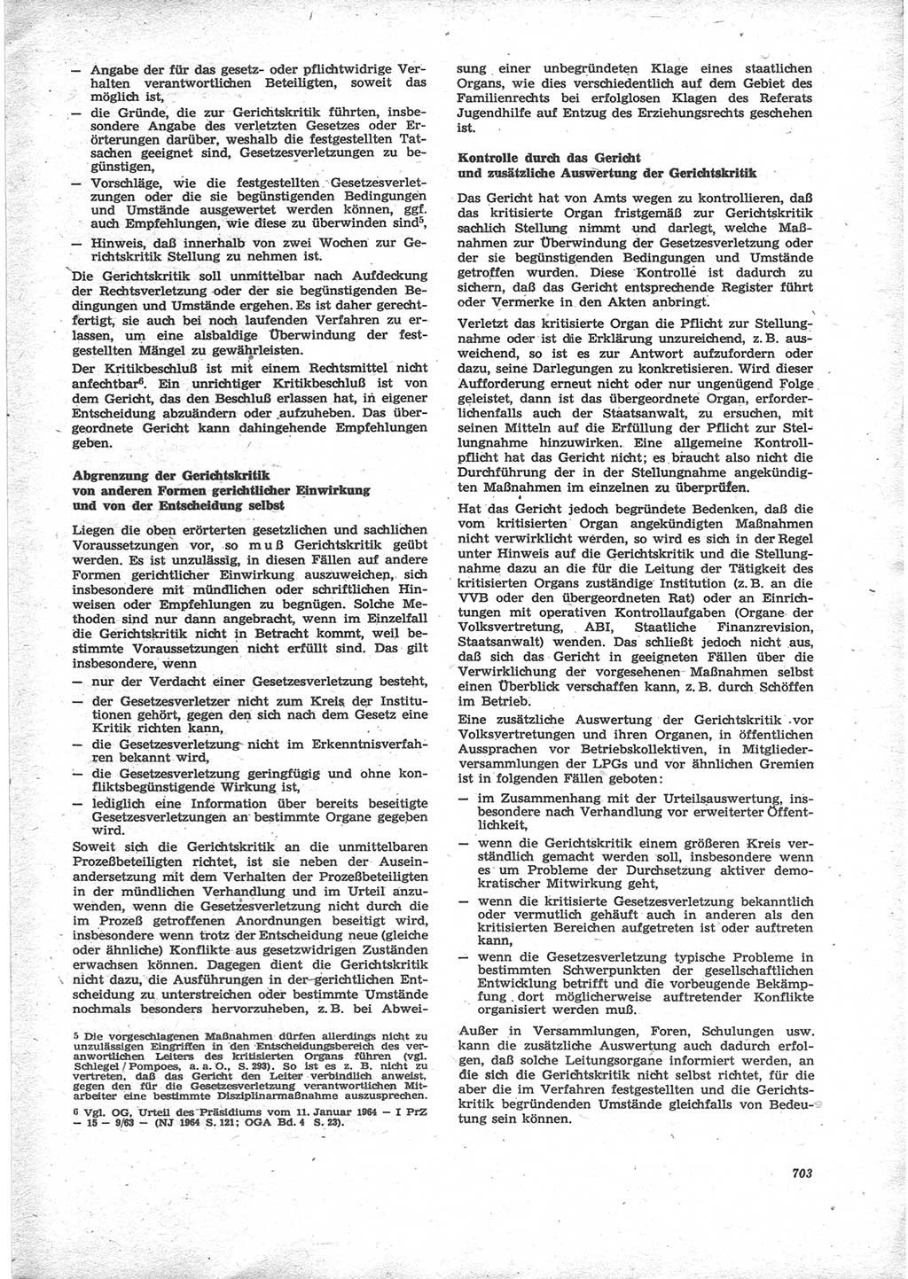 Neue Justiz (NJ), Zeitschrift für Recht und Rechtswissenschaft [Deutsche Demokratische Republik (DDR)], 24. Jahrgang 1970, Seite 703 (NJ DDR 1970, S. 703)
