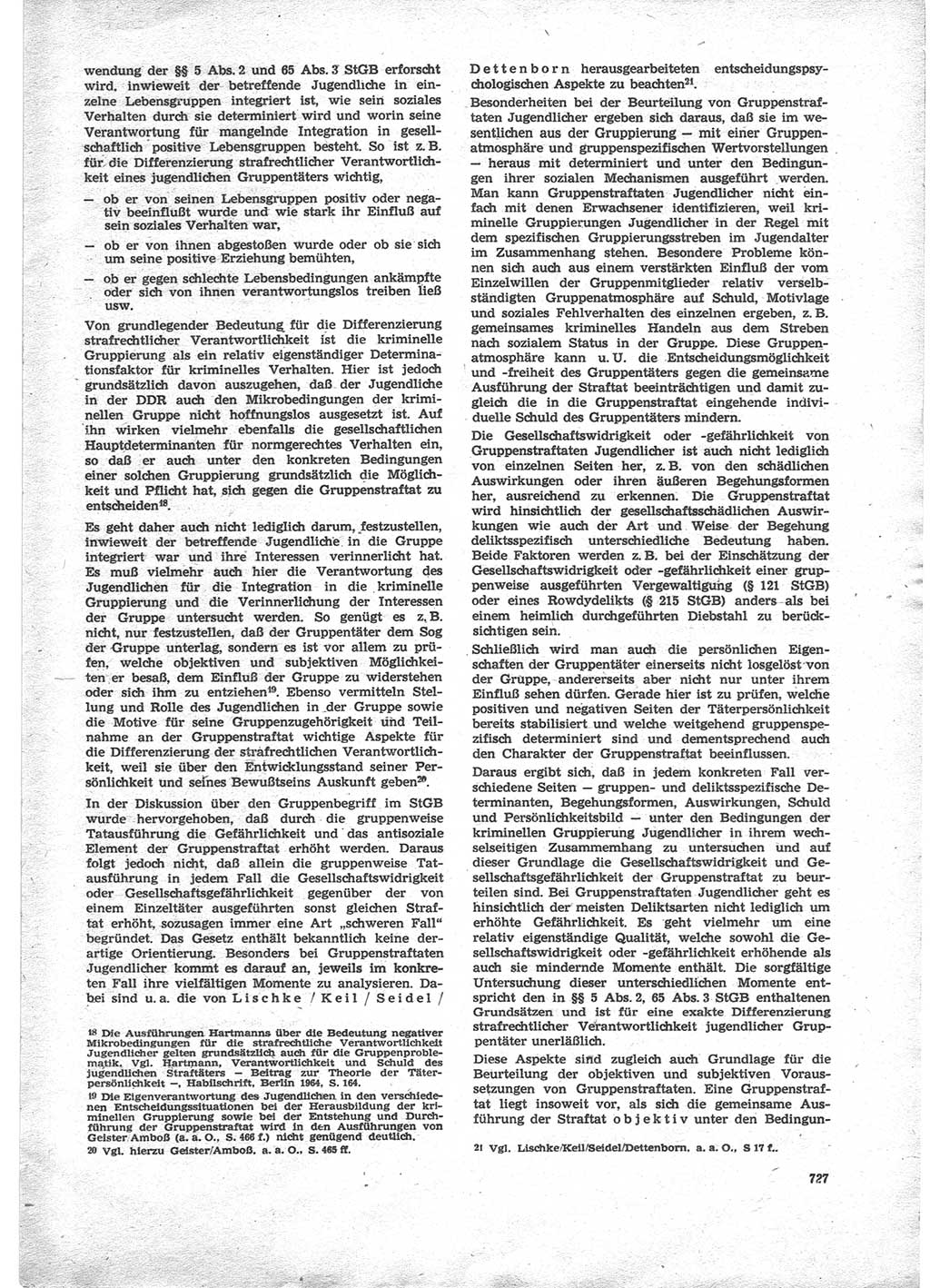 Neue Justiz (NJ), Zeitschrift für Recht und Rechtswissenschaft [Deutsche Demokratische Republik (DDR)], 24. Jahrgang 1970, Seite 727 (NJ DDR 1970, S. 727)