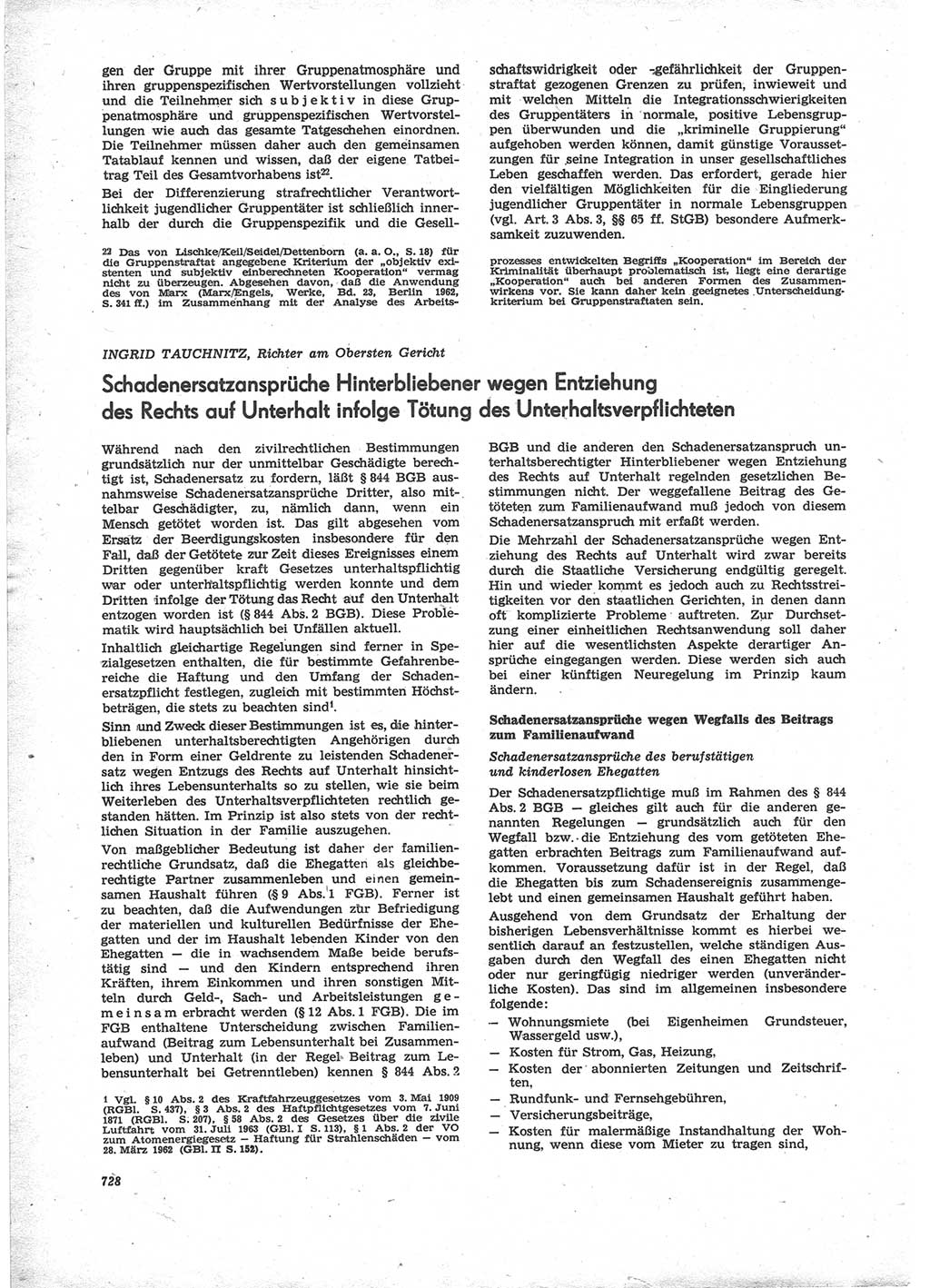 Neue Justiz (NJ), Zeitschrift für Recht und Rechtswissenschaft [Deutsche Demokratische Republik (DDR)], 24. Jahrgang 1970, Seite 728 (NJ DDR 1970, S. 728)