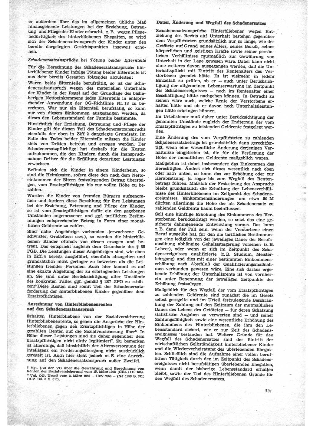 Neue Justiz (NJ), Zeitschrift für Recht und Rechtswissenschaft [Deutsche Demokratische Republik (DDR)], 24. Jahrgang 1970, Seite 731 (NJ DDR 1970, S. 731)