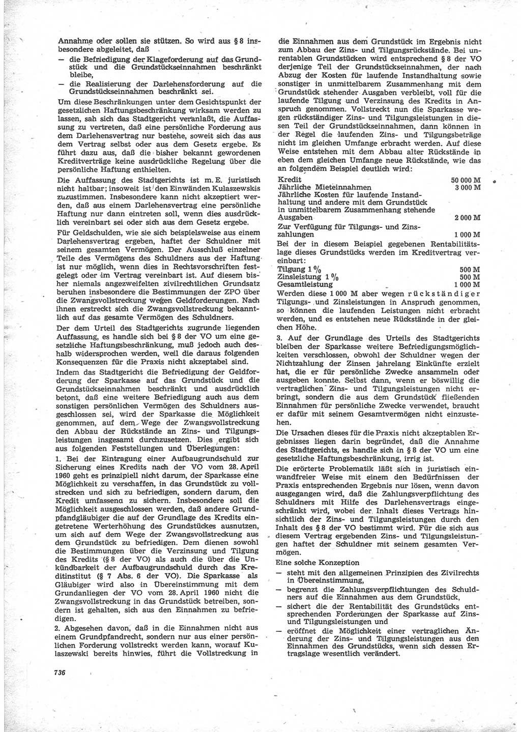 Neue Justiz (NJ), Zeitschrift für Recht und Rechtswissenschaft [Deutsche Demokratische Republik (DDR)], 24. Jahrgang 1970, Seite 736 (NJ DDR 1970, S. 736)