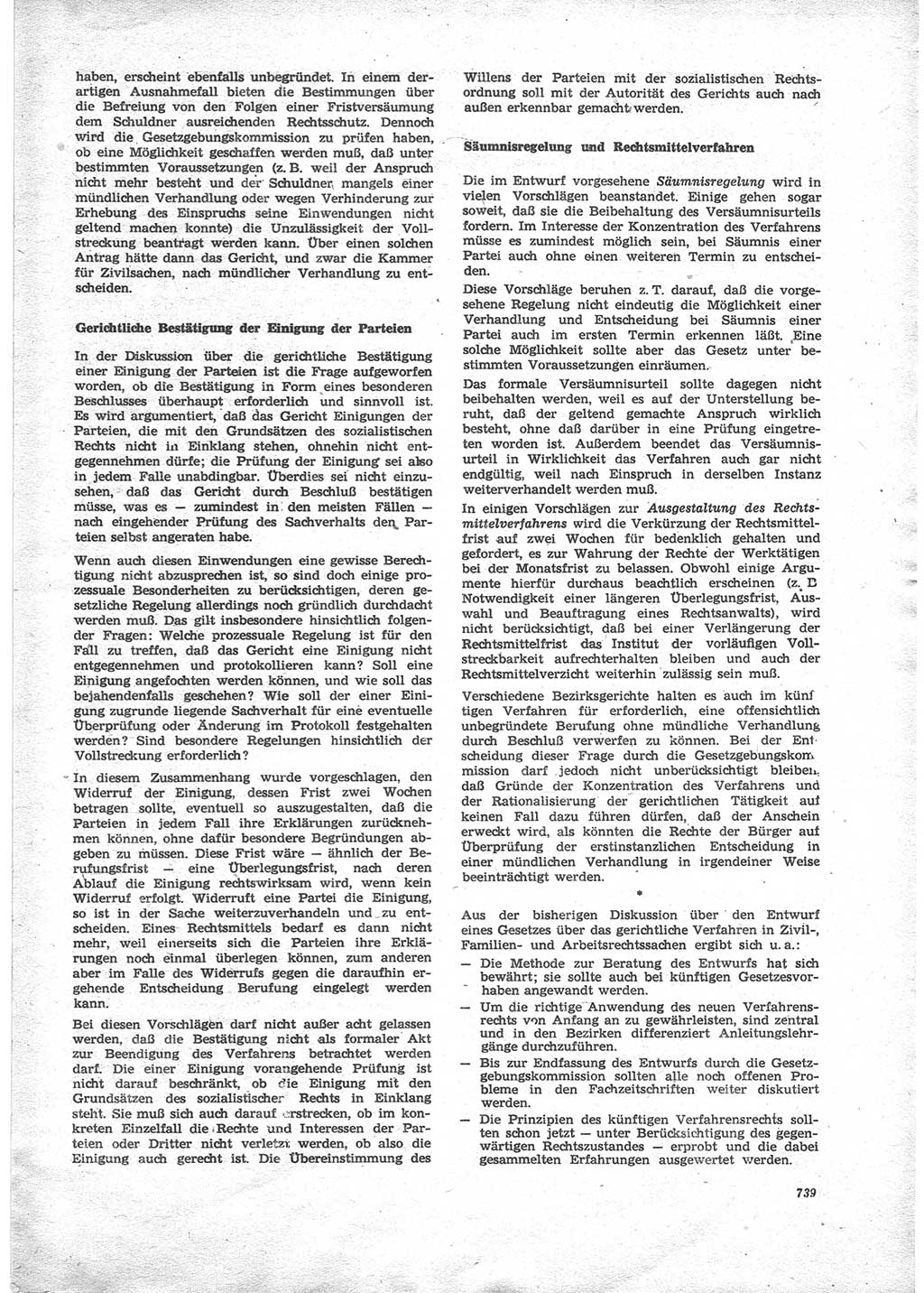 Neue Justiz (NJ), Zeitschrift für Recht und Rechtswissenschaft [Deutsche Demokratische Republik (DDR)], 24. Jahrgang 1970, Seite 739 (NJ DDR 1970, S. 739)