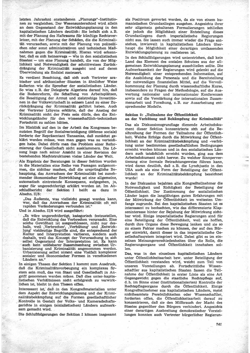 Neue Justiz (NJ), Zeitschrift für Recht und Rechtswissenschaft [Deutsche Demokratische Republik (DDR)], 24. Jahrgang 1970, Seite 741 (NJ DDR 1970, S. 741)