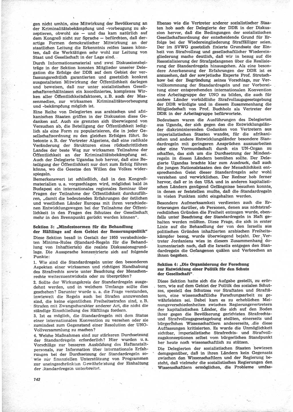Neue Justiz (NJ), Zeitschrift für Recht und Rechtswissenschaft [Deutsche Demokratische Republik (DDR)], 24. Jahrgang 1970, Seite 742 (NJ DDR 1970, S. 742)