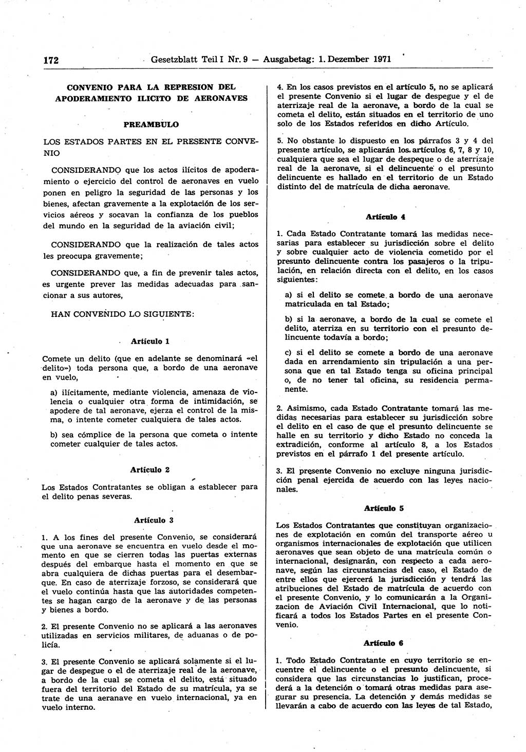 Gesetzblatt (GBl.) der Deutschen Demokratischen Republik (DDR) Teil Ⅰ 1971, Seite 172 (GBl. DDR Ⅰ 1971, S. 172)