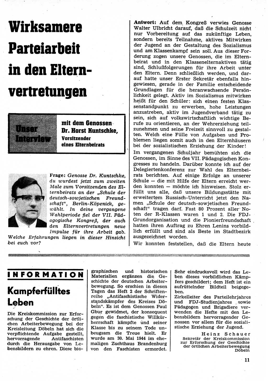 Neuer Weg (NW), Organ des Zentralkomitees (ZK) der SED (Sozialistische Einheitspartei Deutschlands) für Fragen des Parteilebens, 26. Jahrgang [Deutsche Demokratische Republik (DDR)] 1971, Seite 11 (NW ZK SED DDR 1971, S. 11)