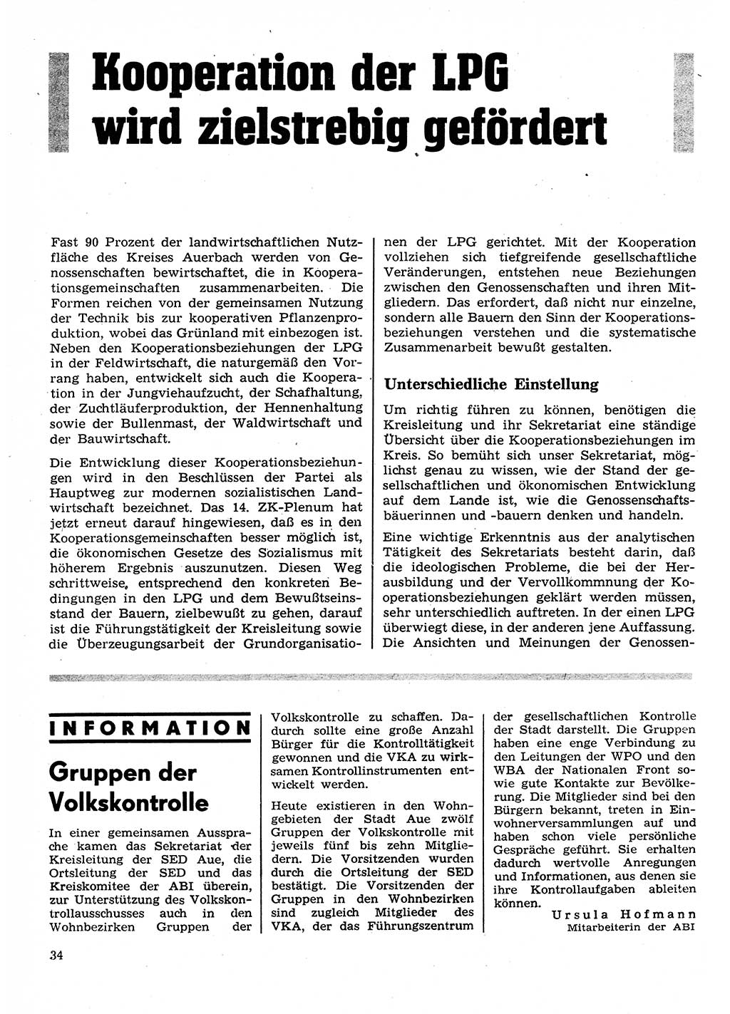 Neuer Weg (NW), Organ des Zentralkomitees (ZK) der SED (Sozialistische Einheitspartei Deutschlands) für Fragen des Parteilebens, 26. Jahrgang [Deutsche Demokratische Republik (DDR)] 1971, Seite 34 (NW ZK SED DDR 1971, S. 34)