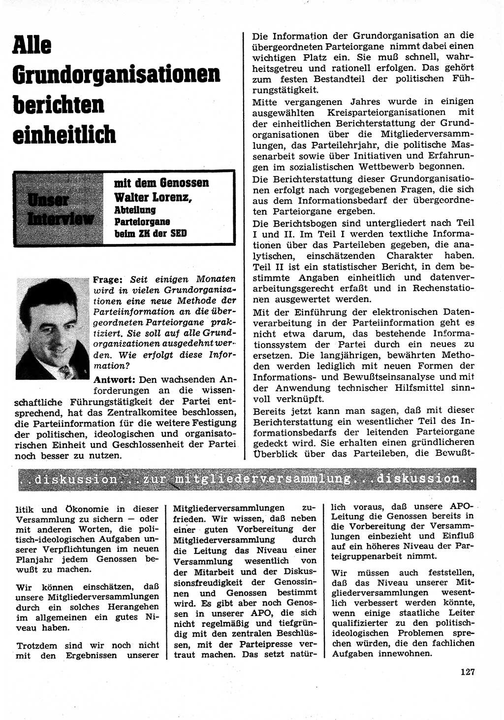 Neuer Weg (NW), Organ des Zentralkomitees (ZK) der SED (Sozialistische Einheitspartei Deutschlands) für Fragen des Parteilebens, 26. Jahrgang [Deutsche Demokratische Republik (DDR)] 1971, Seite 127 (NW ZK SED DDR 1971, S. 127)