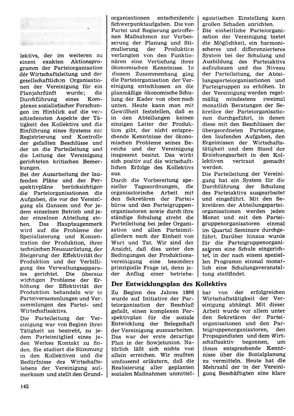 Neuer Weg (NW), Organ des Zentralkomitees (ZK) der SED (Sozialistische Einheitspartei Deutschlands) für Fragen des Parteilebens, 26. Jahrgang [Deutsche Demokratische Republik (DDR)] 1971, Seite 142 (NW ZK SED DDR 1971, S. 142)