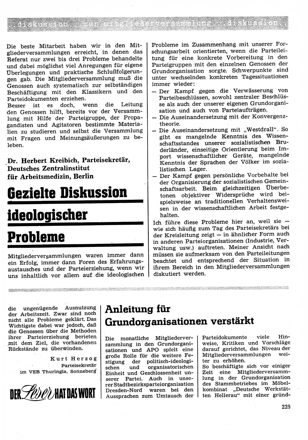 Neuer Weg (NW), Organ des Zentralkomitees (ZK) der SED (Sozialistische Einheitspartei Deutschlands) für Fragen des Parteilebens, 26. Jahrgang [Deutsche Demokratische Republik (DDR)] 1971, Seite 225 (NW ZK SED DDR 1971, S. 225)