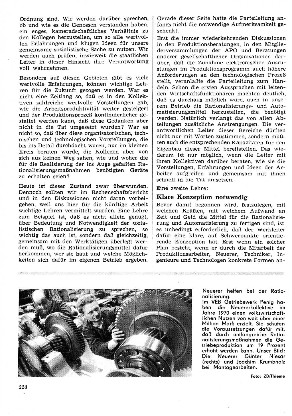 Neuer Weg (NW), Organ des Zentralkomitees (ZK) der SED (Sozialistische Einheitspartei Deutschlands) für Fragen des Parteilebens, 26. Jahrgang [Deutsche Demokratische Republik (DDR)] 1971, Seite 228 (NW ZK SED DDR 1971, S. 228)