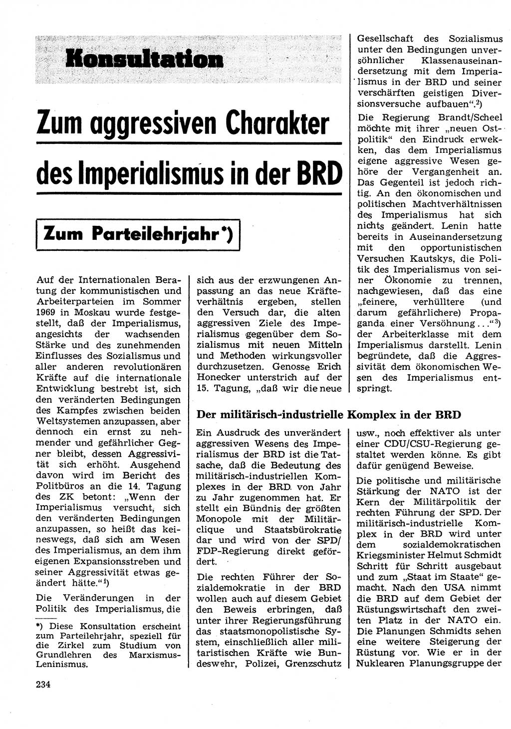 Neuer Weg (NW), Organ des Zentralkomitees (ZK) der SED (Sozialistische Einheitspartei Deutschlands) für Fragen des Parteilebens, 26. Jahrgang [Deutsche Demokratische Republik (DDR)] 1971, Seite 234 (NW ZK SED DDR 1971, S. 234)