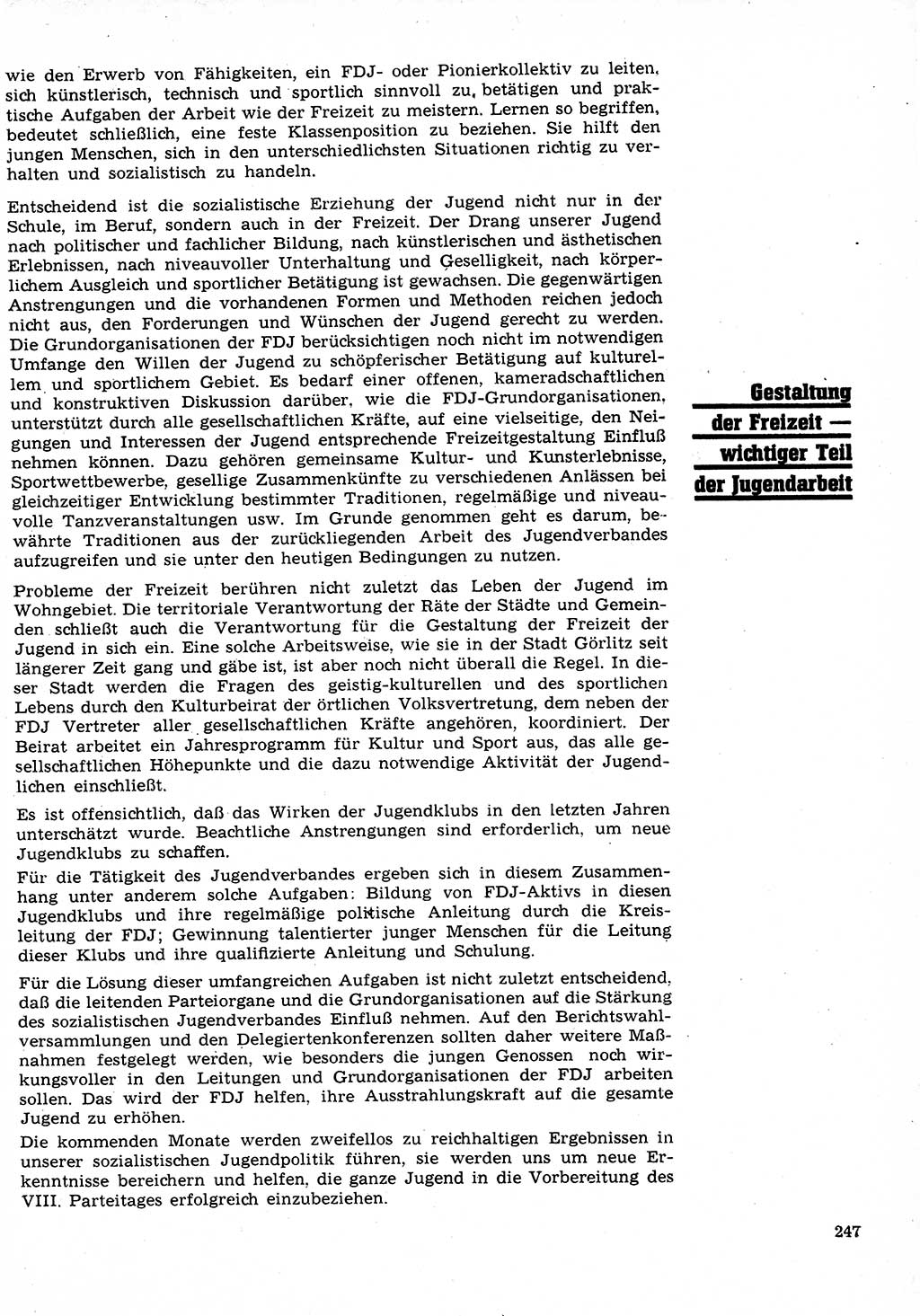 Neuer Weg (NW), Organ des Zentralkomitees (ZK) der SED (Sozialistische Einheitspartei Deutschlands) für Fragen des Parteilebens, 26. Jahrgang [Deutsche Demokratische Republik (DDR)] 1971, Seite 247 (NW ZK SED DDR 1971, S. 247)