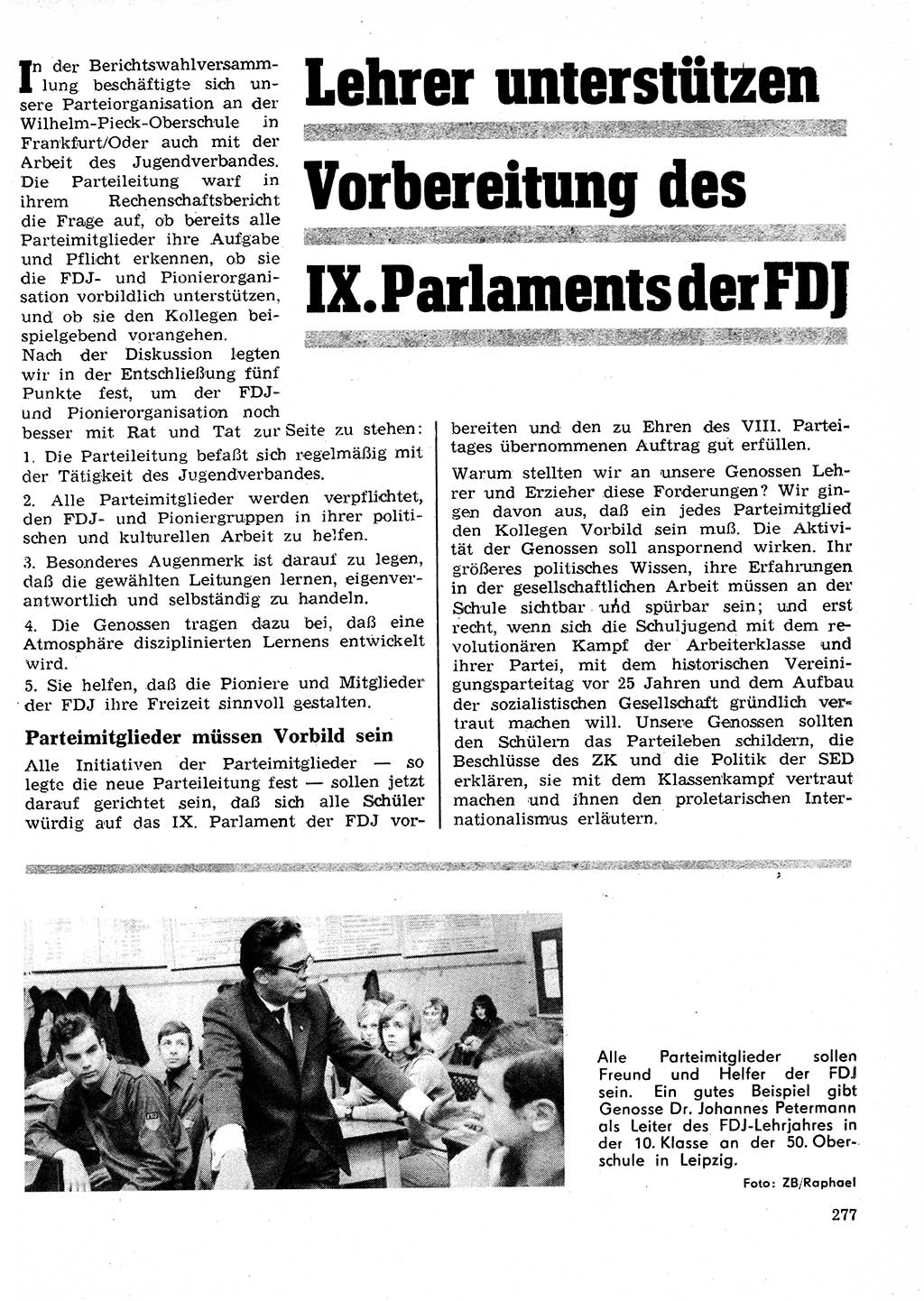 Neuer Weg (NW), Organ des Zentralkomitees (ZK) der SED (Sozialistische Einheitspartei Deutschlands) für Fragen des Parteilebens, 26. Jahrgang [Deutsche Demokratische Republik (DDR)] 1971, Seite 277 (NW ZK SED DDR 1971, S. 277)