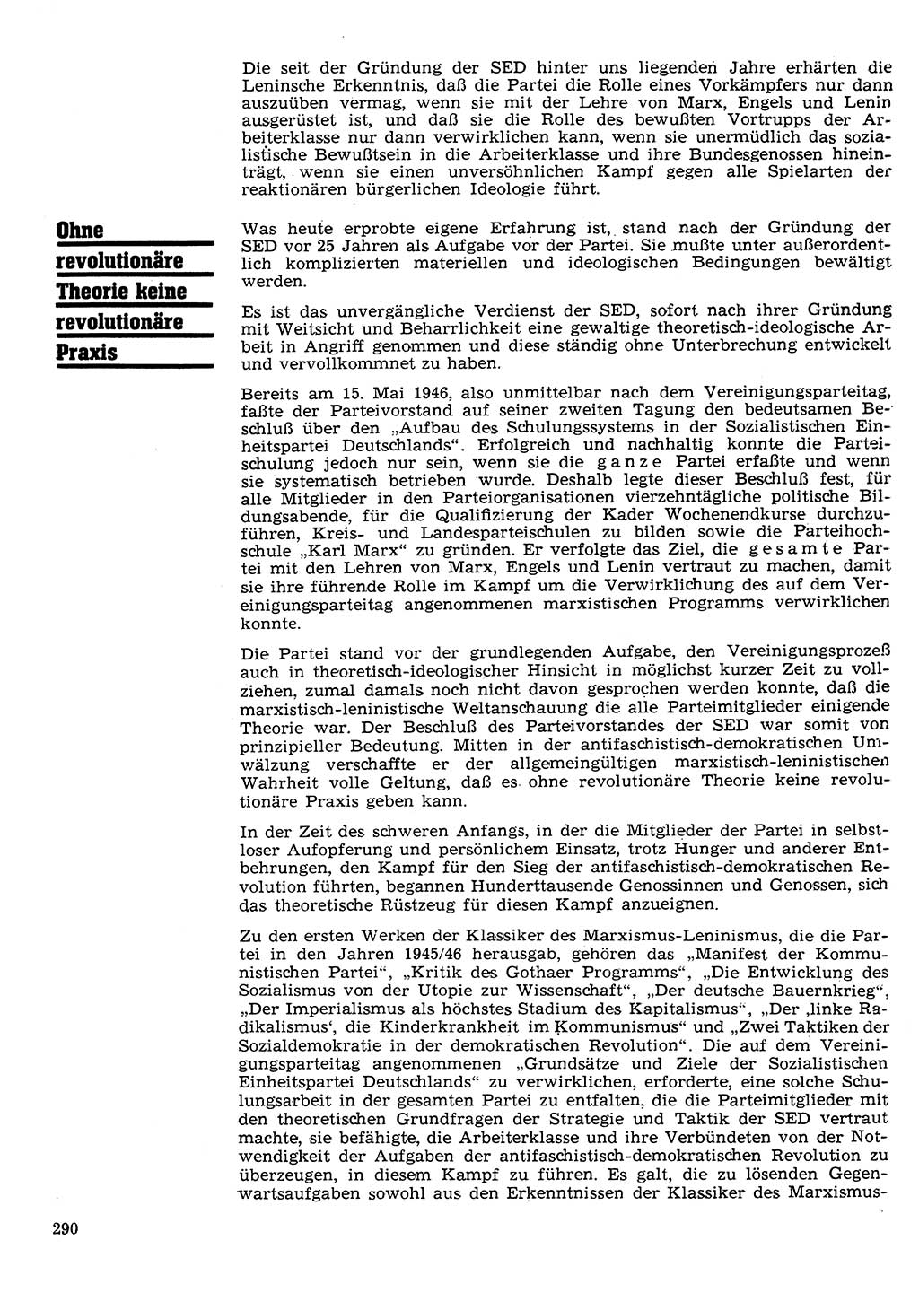 Neuer Weg (NW), Organ des Zentralkomitees (ZK) der SED (Sozialistische Einheitspartei Deutschlands) für Fragen des Parteilebens, 26. Jahrgang [Deutsche Demokratische Republik (DDR)] 1971, Seite 290 (NW ZK SED DDR 1971, S. 290)