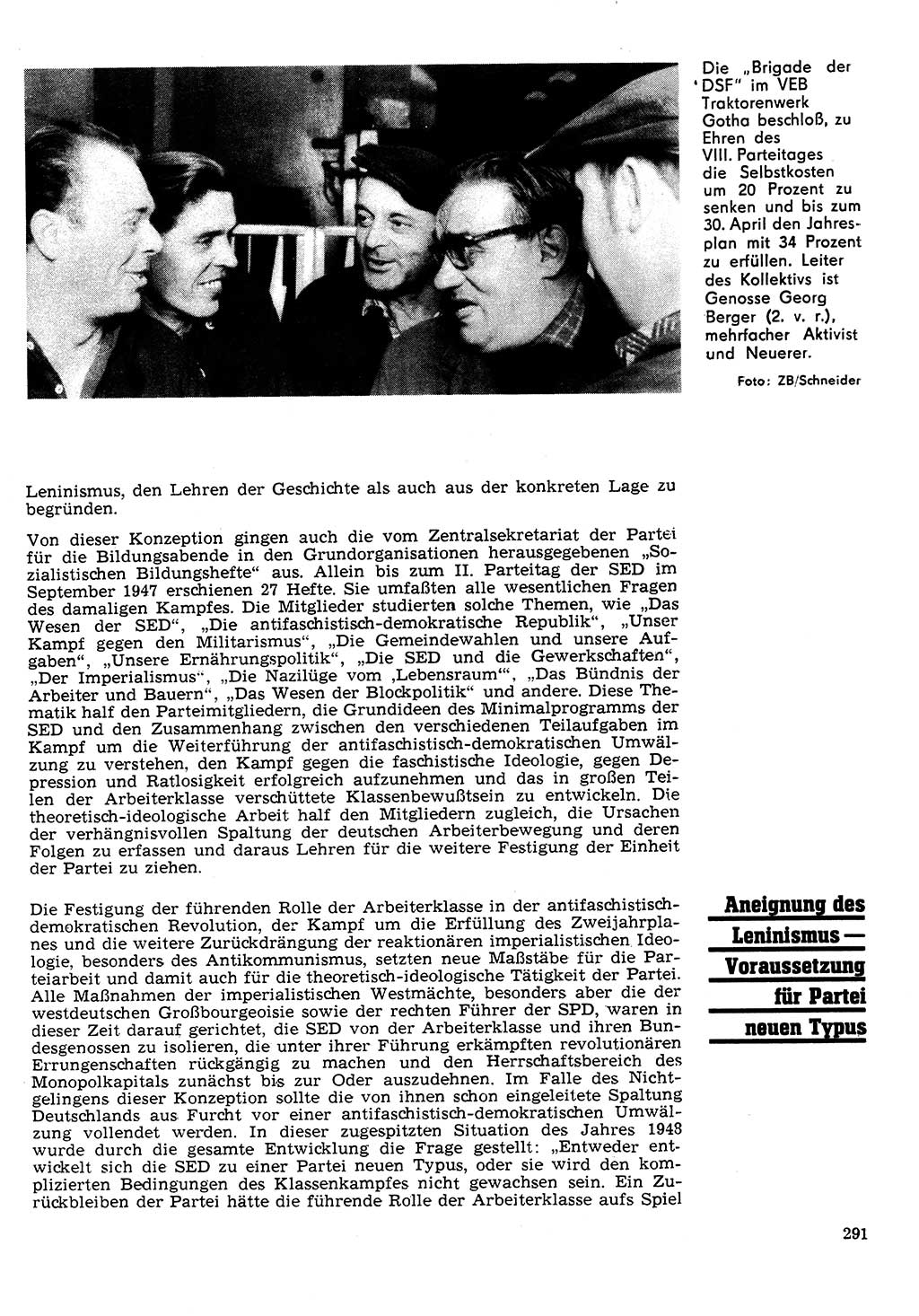 Neuer Weg (NW), Organ des Zentralkomitees (ZK) der SED (Sozialistische Einheitspartei Deutschlands) für Fragen des Parteilebens, 26. Jahrgang [Deutsche Demokratische Republik (DDR)] 1971, Seite 291 (NW ZK SED DDR 1971, S. 291)