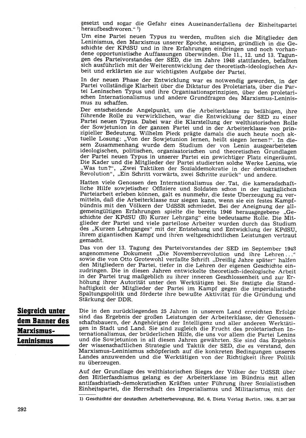 Neuer Weg (NW), Organ des Zentralkomitees (ZK) der SED (Sozialistische Einheitspartei Deutschlands) für Fragen des Parteilebens, 26. Jahrgang [Deutsche Demokratische Republik (DDR)] 1971, Seite 292 (NW ZK SED DDR 1971, S. 292)