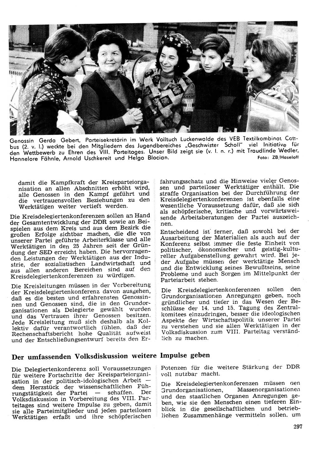 Neuer Weg (NW), Organ des Zentralkomitees (ZK) der SED (Sozialistische Einheitspartei Deutschlands) für Fragen des Parteilebens, 26. Jahrgang [Deutsche Demokratische Republik (DDR)] 1971, Seite 297 (NW ZK SED DDR 1971, S. 297)