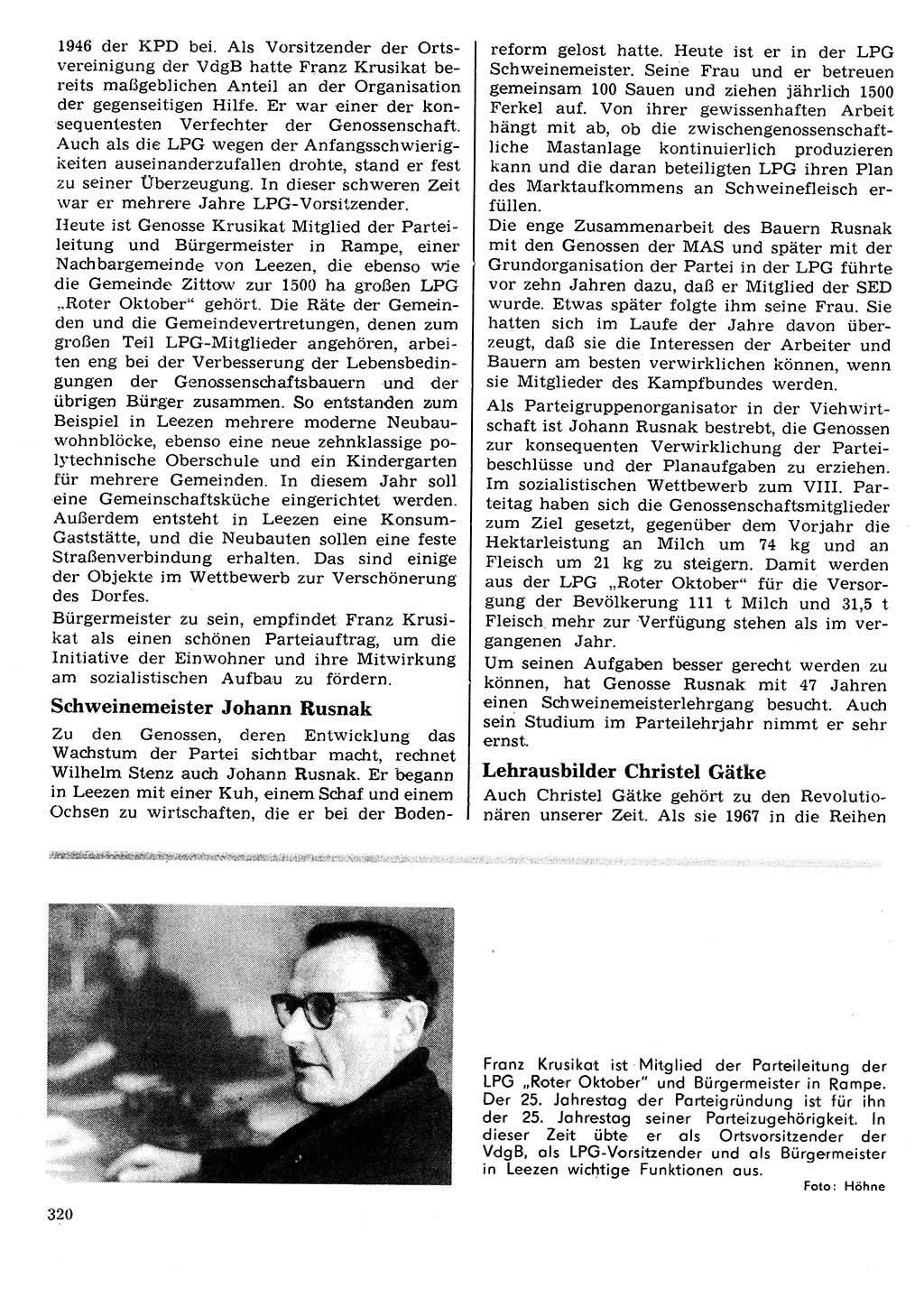 Neuer Weg (NW), Organ des Zentralkomitees (ZK) der SED (Sozialistische Einheitspartei Deutschlands) für Fragen des Parteilebens, 26. Jahrgang [Deutsche Demokratische Republik (DDR)] 1971, Seite 320 (NW ZK SED DDR 1971, S. 320)
