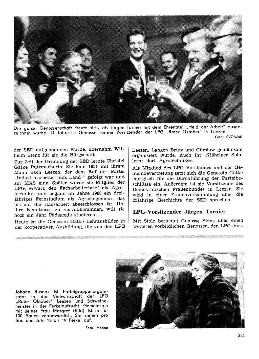 Neuer Weg (NW), Organ des Zentralkomitees (ZK) der SED (Sozialistische Einheitspartei Deutschlands) für Fragen des Parteilebens, 26. Jahrgang [Deutsche Demokratische Republik (DDR)] 1971, Seite 321 (NW ZK SED DDR 1971, S. 321)
