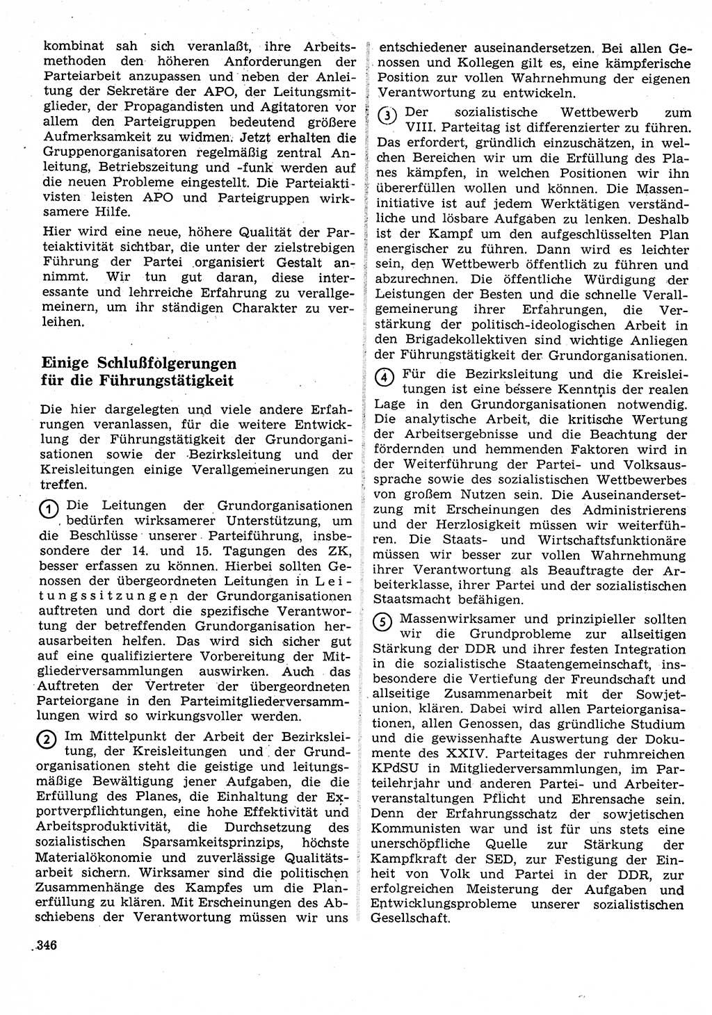 Neuer Weg (NW), Organ des Zentralkomitees (ZK) der SED (Sozialistische Einheitspartei Deutschlands) für Fragen des Parteilebens, 26. Jahrgang [Deutsche Demokratische Republik (DDR)] 1971, Seite 346 (NW ZK SED DDR 1971, S. 346)