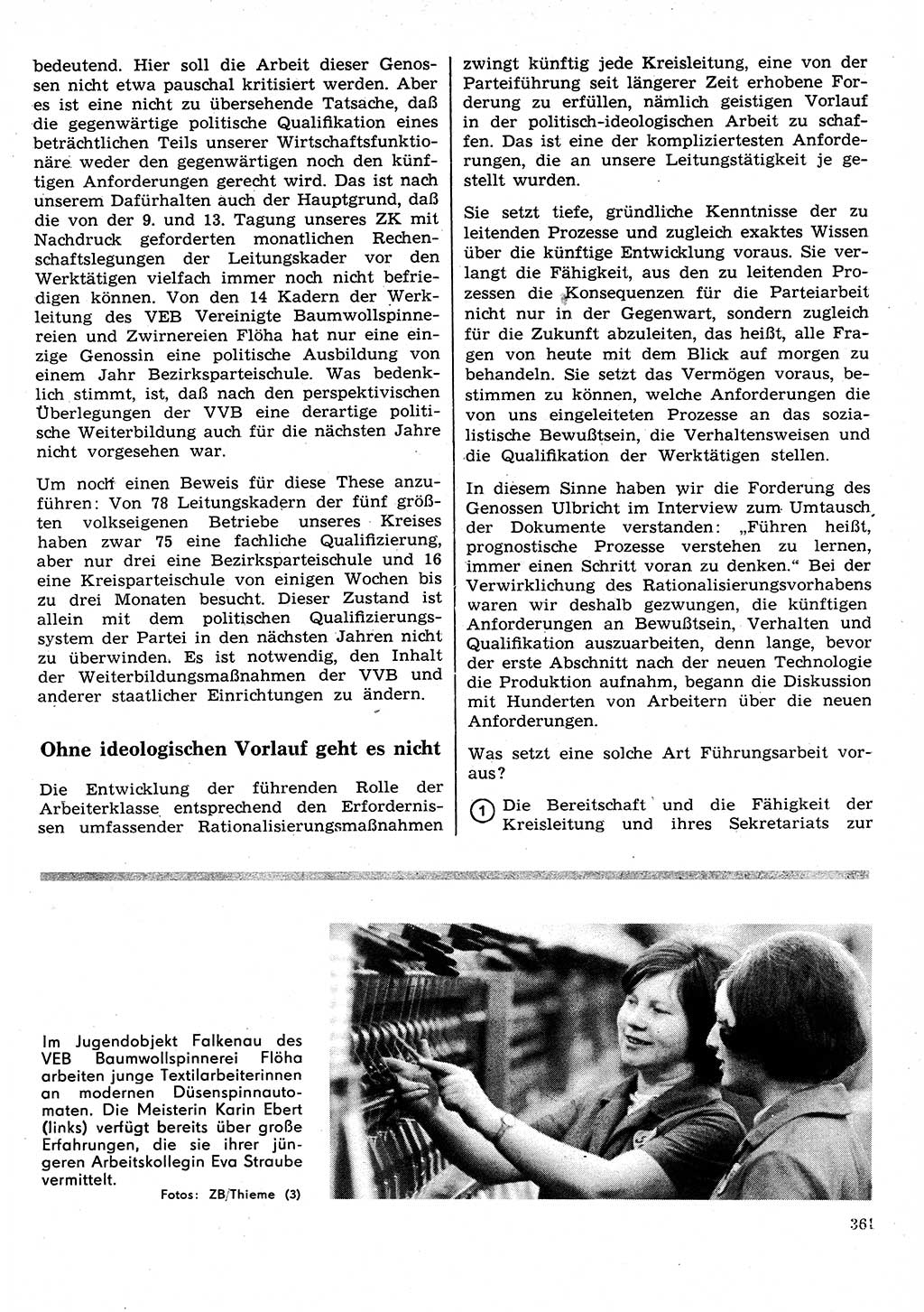 Neuer Weg (NW), Organ des Zentralkomitees (ZK) der SED (Sozialistische Einheitspartei Deutschlands) für Fragen des Parteilebens, 26. Jahrgang [Deutsche Demokratische Republik (DDR)] 1971, Seite 361 (NW ZK SED DDR 1971, S. 361)