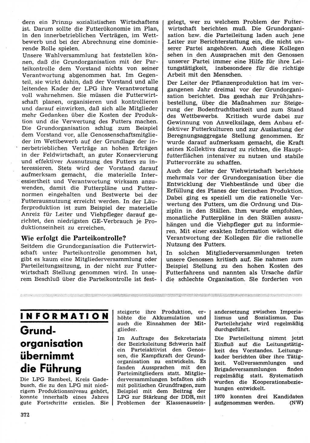 Neuer Weg (NW), Organ des Zentralkomitees (ZK) der SED (Sozialistische Einheitspartei Deutschlands) für Fragen des Parteilebens, 26. Jahrgang [Deutsche Demokratische Republik (DDR)] 1971, Seite 372 (NW ZK SED DDR 1971, S. 372)