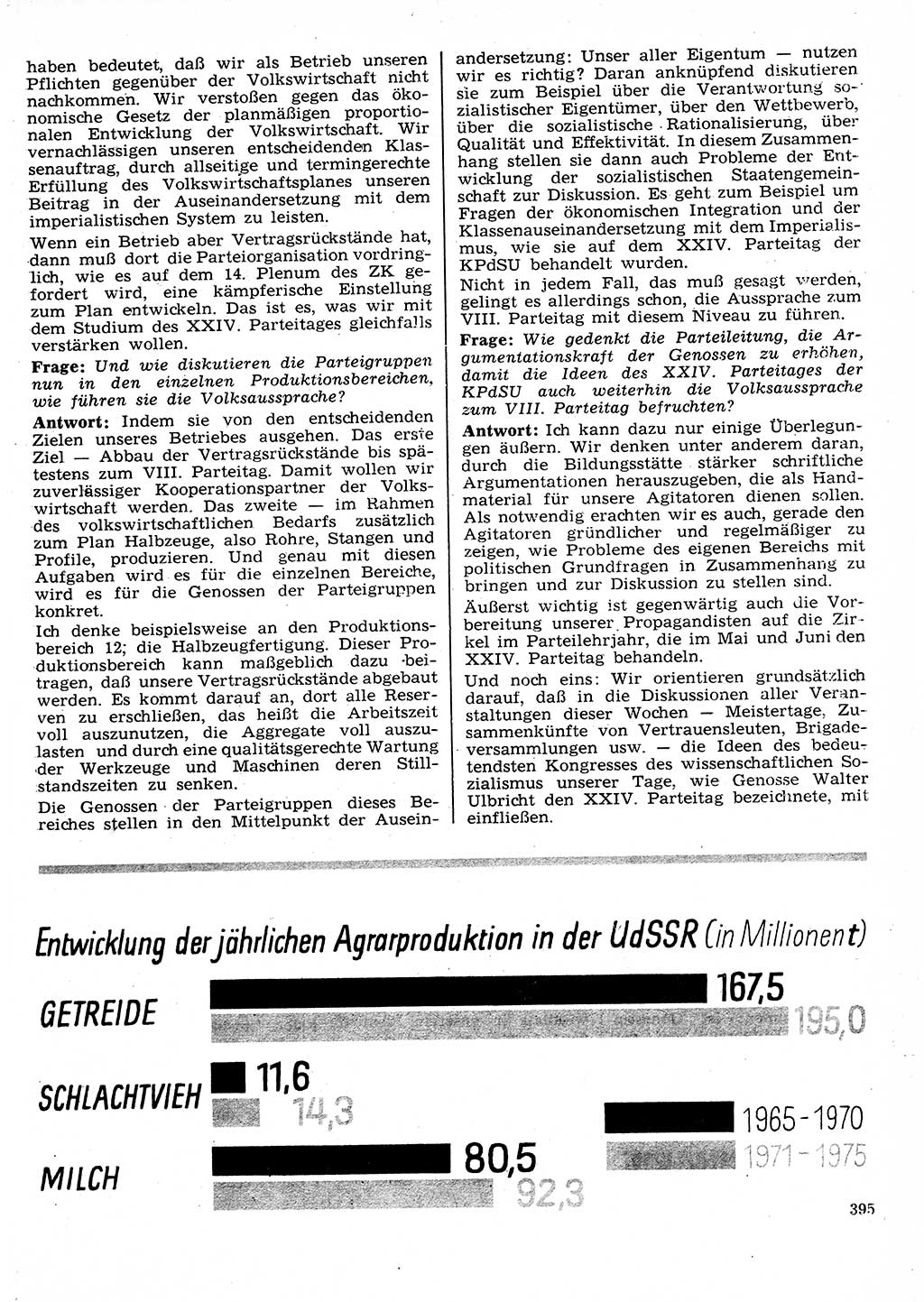 Neuer Weg (NW), Organ des Zentralkomitees (ZK) der SED (Sozialistische Einheitspartei Deutschlands) für Fragen des Parteilebens, 26. Jahrgang [Deutsche Demokratische Republik (DDR)] 1971, Seite 395 (NW ZK SED DDR 1971, S. 395)