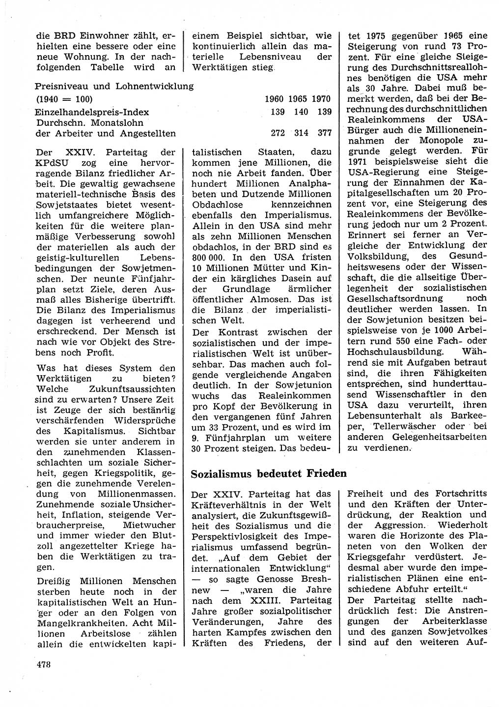 Neuer Weg (NW), Organ des Zentralkomitees (ZK) der SED (Sozialistische Einheitspartei Deutschlands) für Fragen des Parteilebens, 26. Jahrgang [Deutsche Demokratische Republik (DDR)] 1971, Seite 478 (NW ZK SED DDR 1971, S. 478)