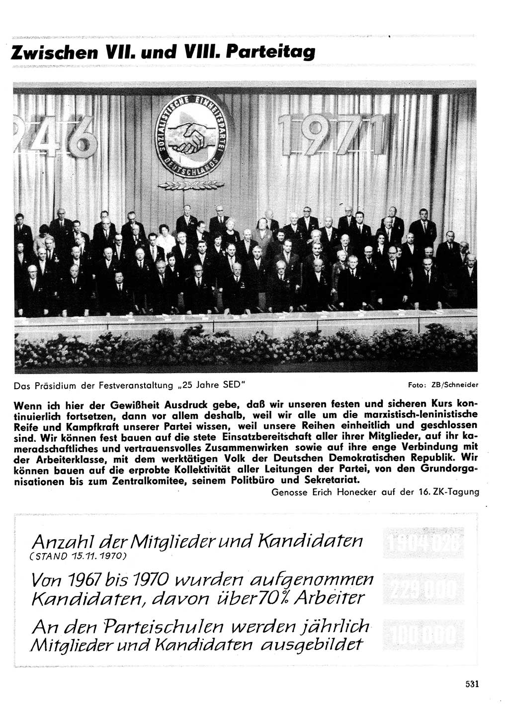 Neuer Weg (NW), Organ des Zentralkomitees (ZK) der SED (Sozialistische Einheitspartei Deutschlands) für Fragen des Parteilebens, 26. Jahrgang [Deutsche Demokratische Republik (DDR)] 1971, Seite 531 (NW ZK SED DDR 1971, S. 531)