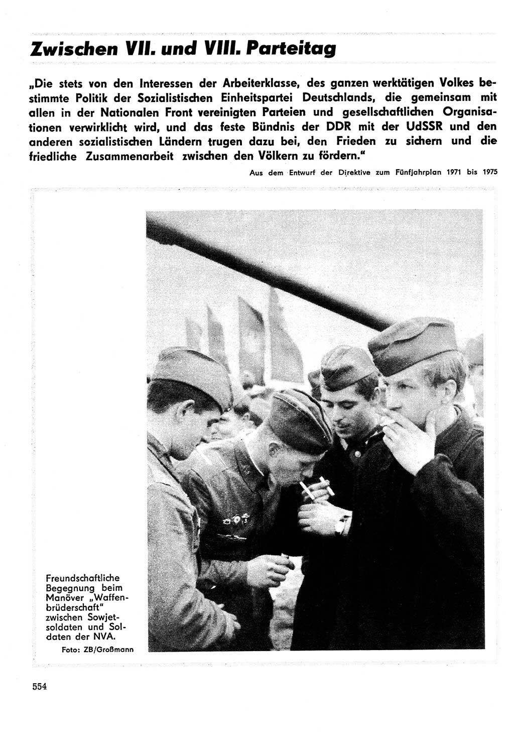 Neuer Weg (NW), Organ des Zentralkomitees (ZK) der SED (Sozialistische Einheitspartei Deutschlands) für Fragen des Parteilebens, 26. Jahrgang [Deutsche Demokratische Republik (DDR)] 1971, Seite 554 (NW ZK SED DDR 1971, S. 554)