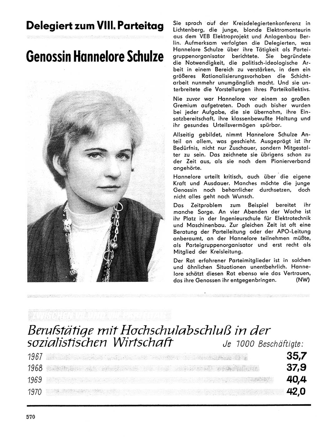 Neuer Weg (NW), Organ des Zentralkomitees (ZK) der SED (Sozialistische Einheitspartei Deutschlands) für Fragen des Parteilebens, 26. Jahrgang [Deutsche Demokratische Republik (DDR)] 1971, Seite 570 (NW ZK SED DDR 1971, S. 570)