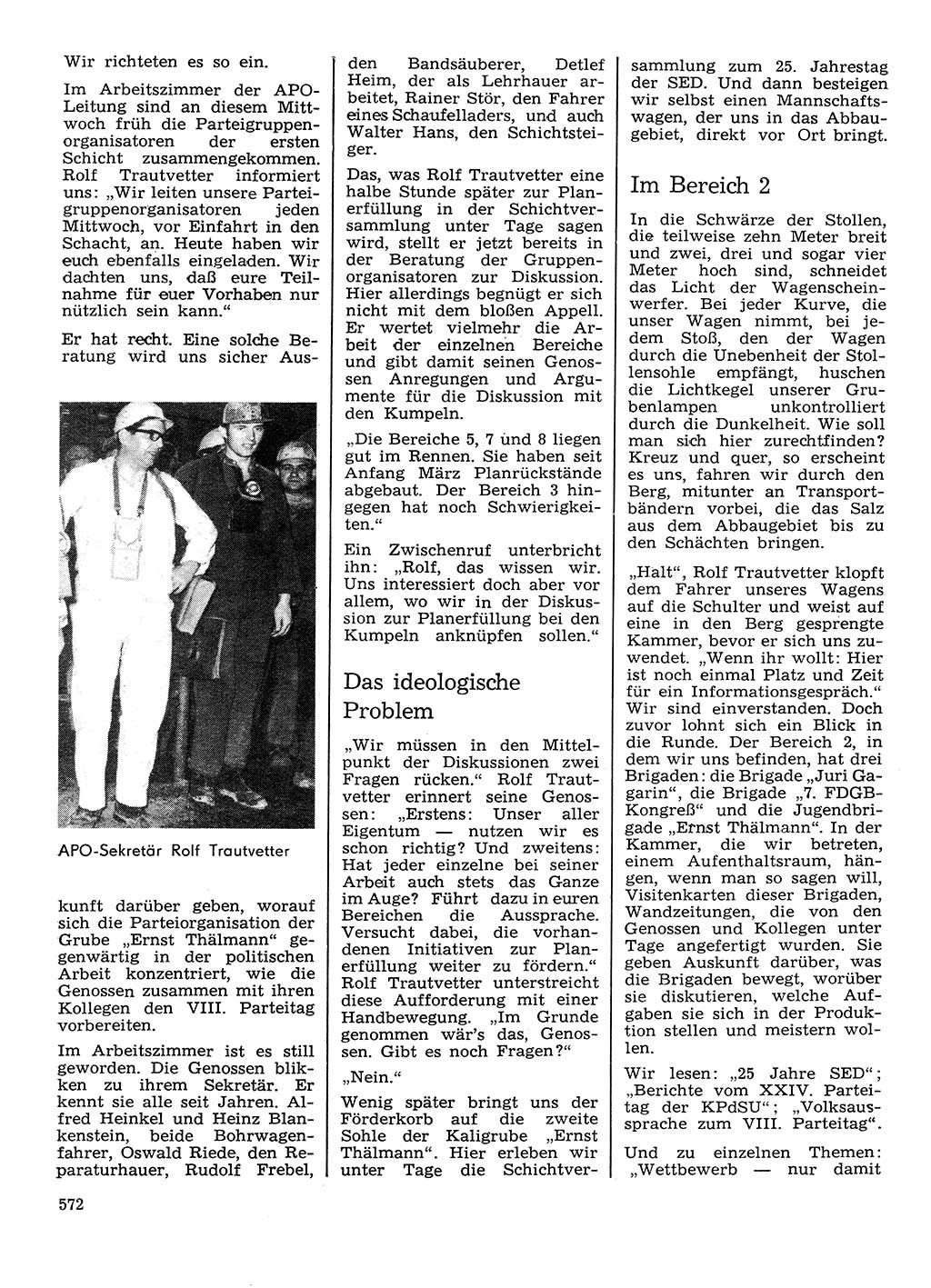 Neuer Weg (NW), Organ des Zentralkomitees (ZK) der SED (Sozialistische Einheitspartei Deutschlands) für Fragen des Parteilebens, 26. Jahrgang [Deutsche Demokratische Republik (DDR)] 1971, Seite 572 (NW ZK SED DDR 1971, S. 572)